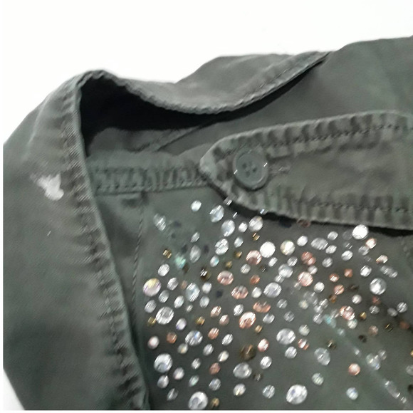Forever 21 Rhinestone embellished Utility Jacket M - Picture 9 of 10